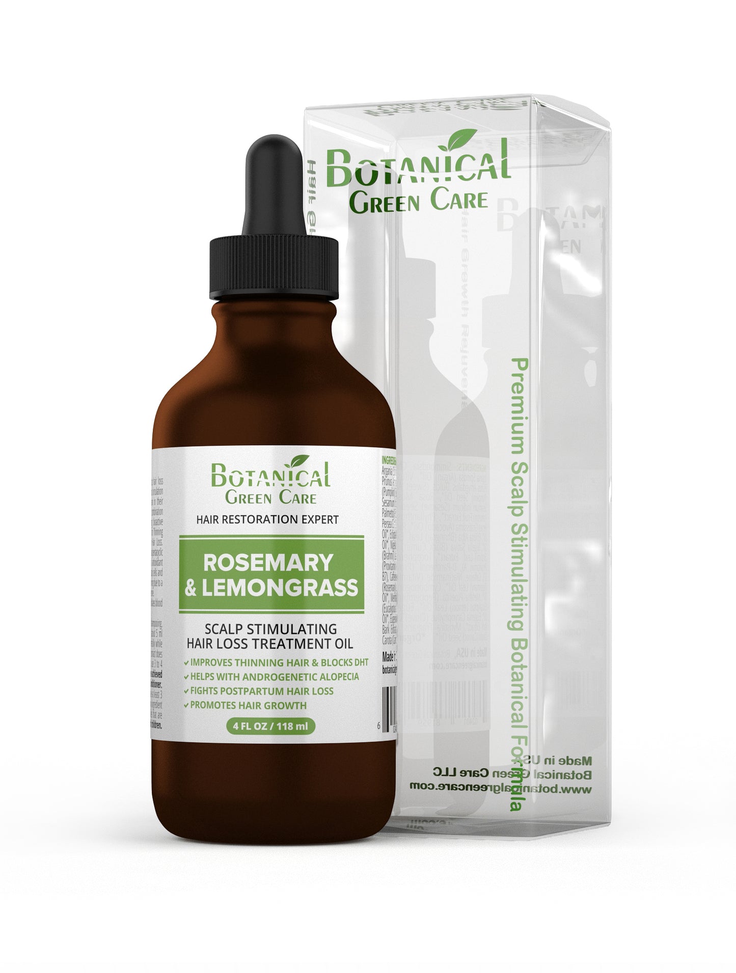 "Rosemary & Lemongrass" Hair Loss Treatment. DHT Blocker 4 Fl OZ