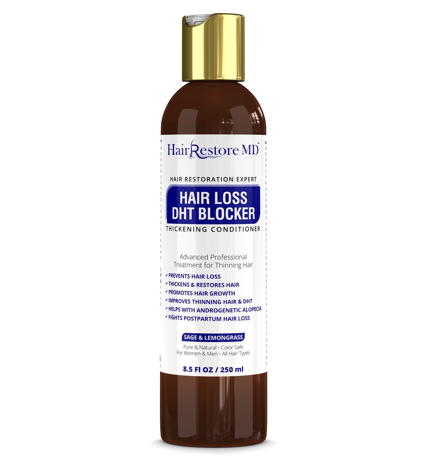 Hair Loss DHT Blocker Thickening Conditioner Sage & Lemongrass. Alopecia Prevention. Doctor Developed