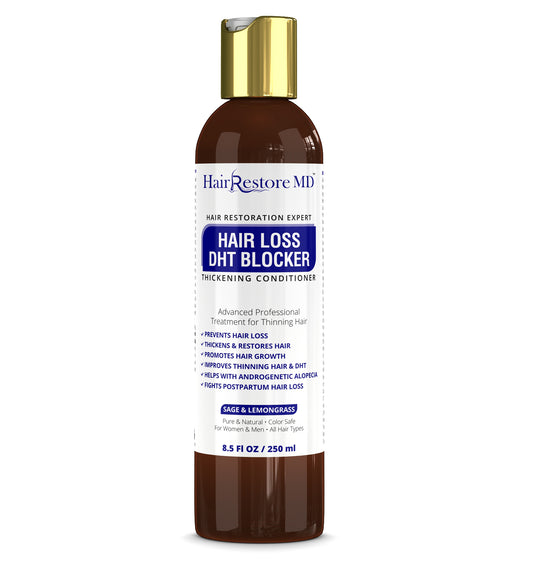 Hair Loss DHT Blocker Thickening Conditioner Sage & Lemongrass. Alopecia Prevention. Doctor Developed