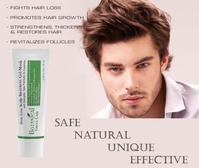 Hair Loss Scalp Treatment Gel-Mask with Spongilla, Saw Palmetto & Cayenne. 2.54 FL OZ / 75 ml