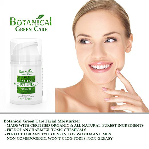 Organic Facial Moisturizer for Women and Men. 1.7 Fl oz / 50 ml ...